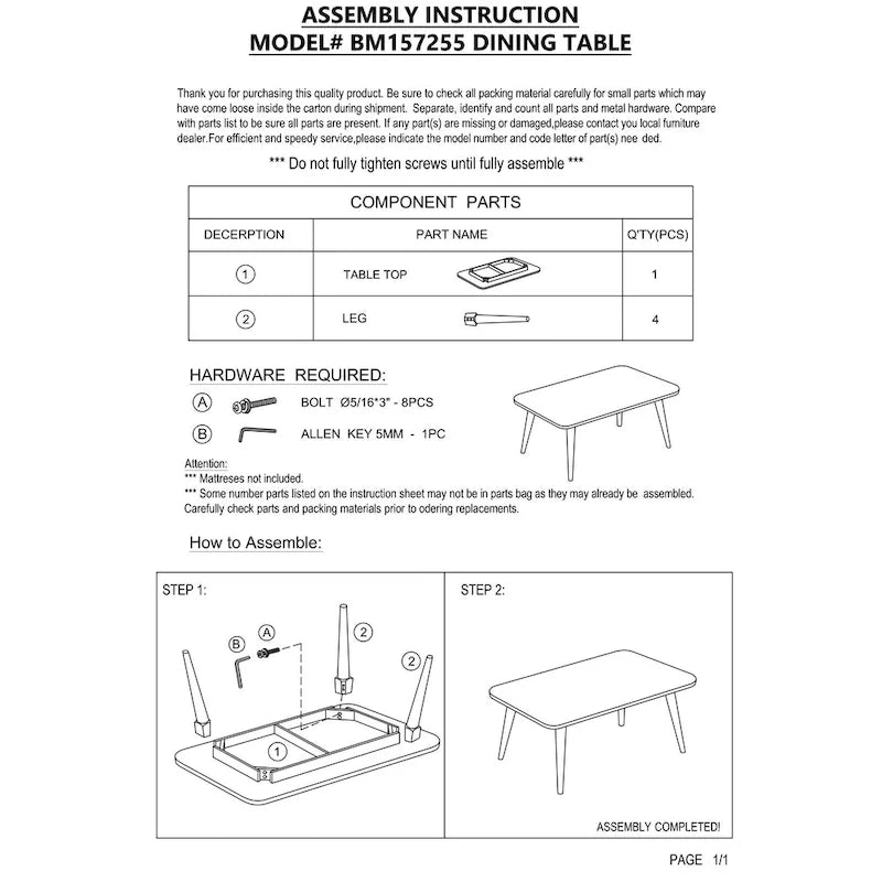 Astonishing Dining Table, White Marble & Walnut Brown