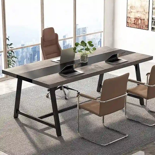 6FT Rectangle Conference Table, 70.87 Meeting Table for 6-8 People