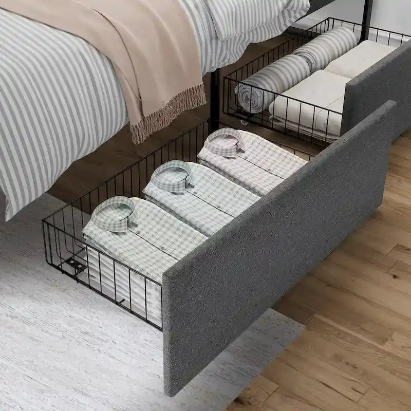 Bed Frame with 2 Storage Drawers