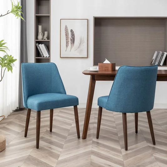 Porthos Home Nev Fabric Dining Chairs with Wooden Legs, Set of 2