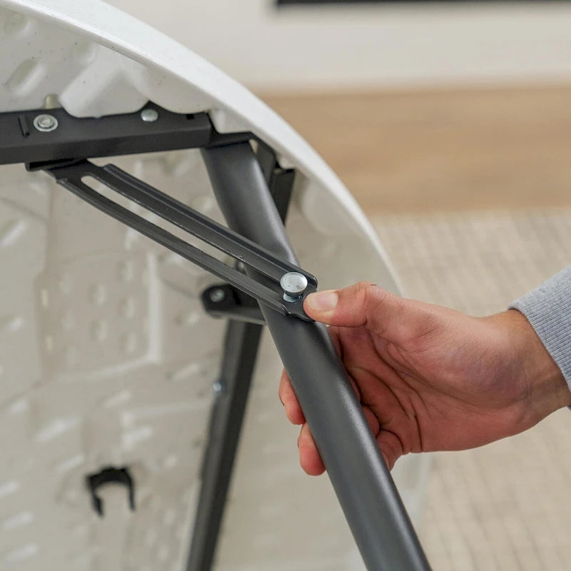 Lifetime 48 inch Round Nesting Table, Indoor/Outdoor Light Commercial Grade, White