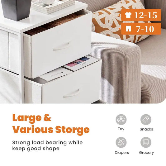 Drawers Dresser Chest of Drawers,Metal Frame and Wood Top,4bc