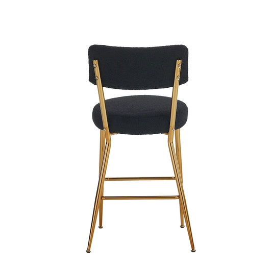 Black+Gold Modern 18.9 Barstools (Set of 2)