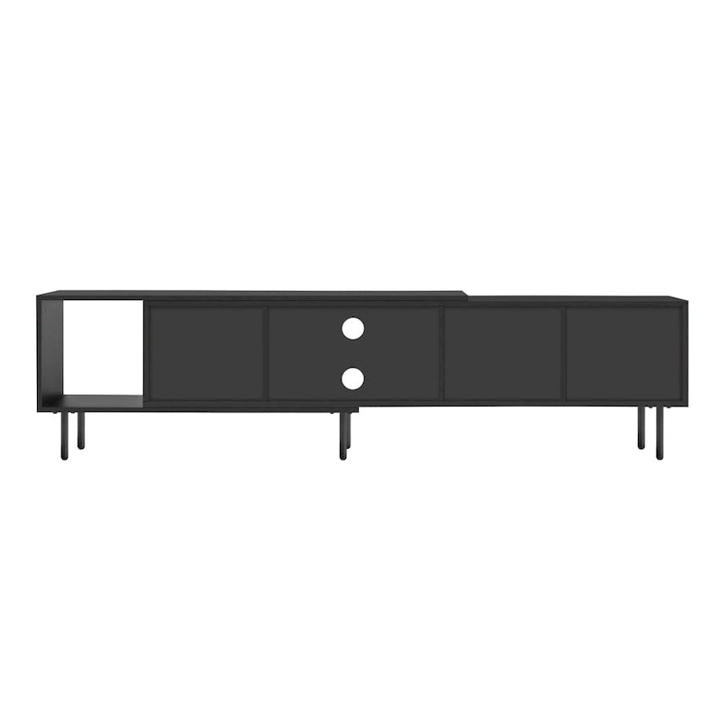 Modern TV Stand with 2 Doors and Large Storage Cabinet