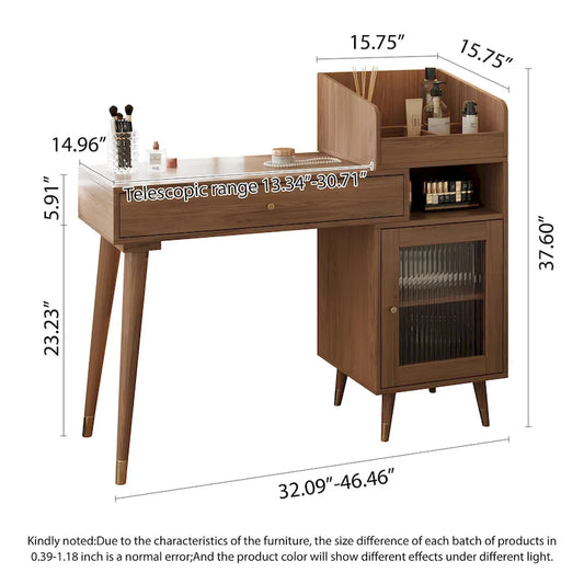 Makeup Vanity,Retractable Dressing Table