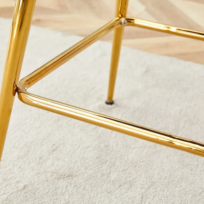 A Set of 4 Rotating Bar Stools, Equipped with Breathable Linen Cushions - Suitable for The Height of The Kitchen Island