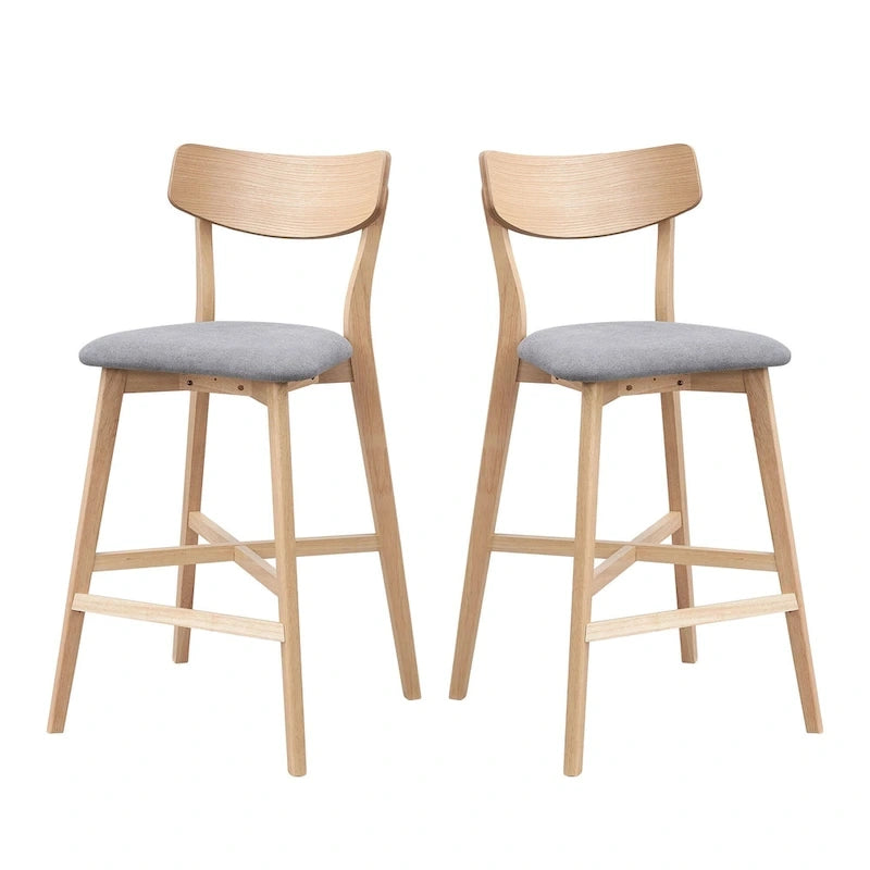 Counter Stools Set of 2, Modern Bar Stools with Backs, Counter Height Bar Stools, Upholstered Counter Chair for Kitchen Island