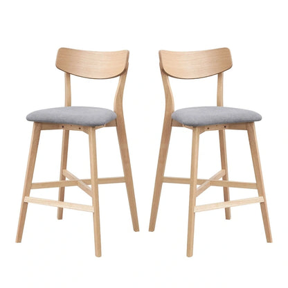 Counter Stools Set of 2, Modern Bar Stools with Backs, Counter Height Bar Stools, Upholstered Counter Chair for Kitchen Island