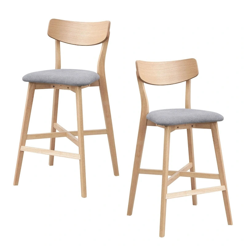 Counter Stools Set of 2, Modern Bar Stools with Backs, Counter Height Bar Stools, Upholstered Counter Chair for Kitchen Island