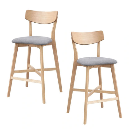 Counter Stools Set of 2, Modern Bar Stools with Backs, Counter Height Bar Stools, Upholstered Counter Chair for Kitchen Island