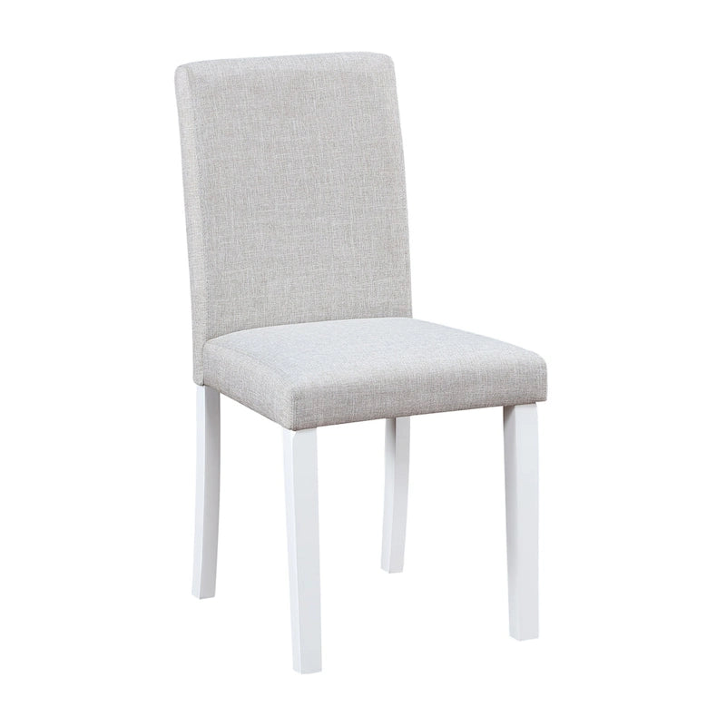 Dining Chairs Set of 2, Modern Kitchen & Dining Room Chairs, Upholstered Linen Cushion Seat and Rubber Wood Legs