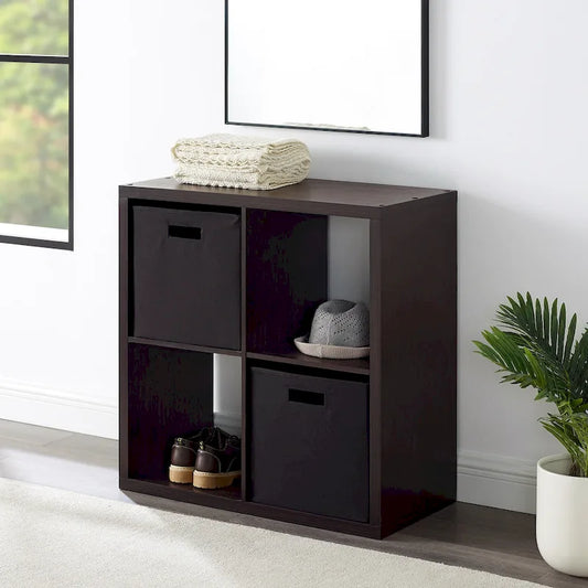 Four Cube Storage Cabinet - 30 - Espresso Brown
