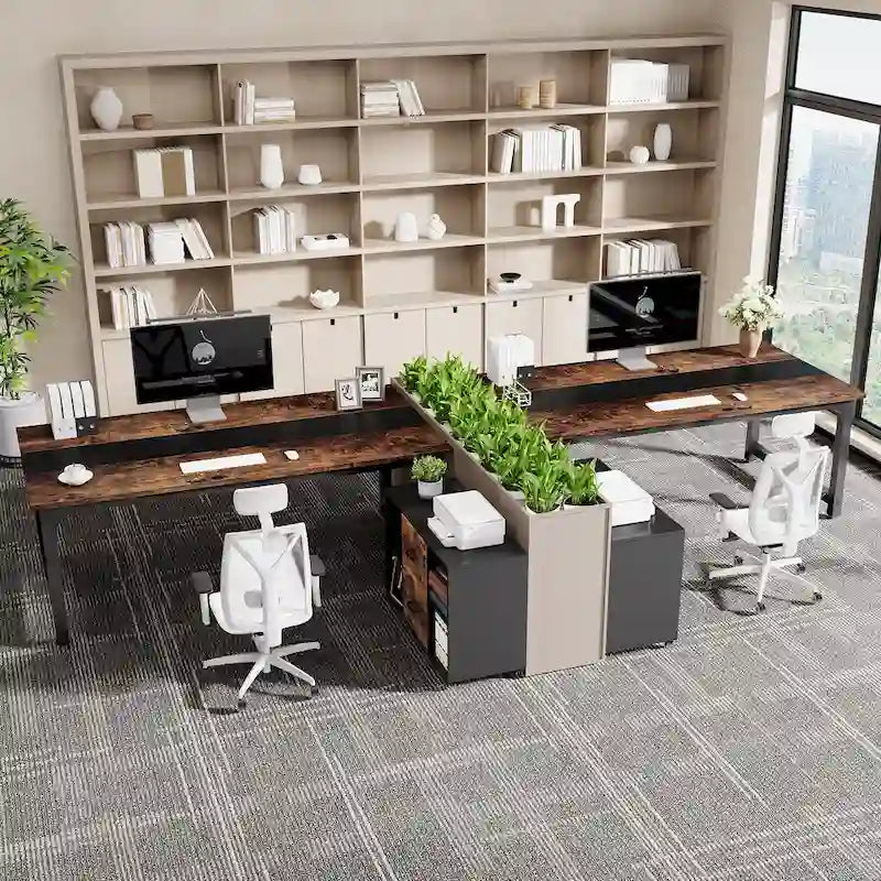 63 Executive Desk with 40 Lateral File Drawer Cabinet Set for Home Office