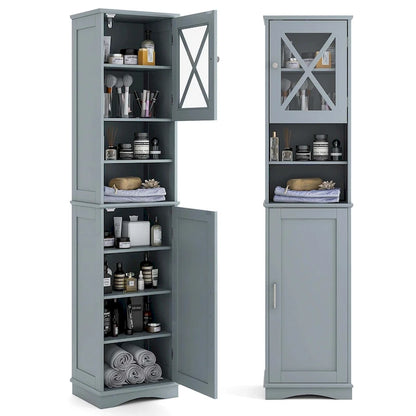 Costway 67 Tall Bathroom Cabinet Freestanding Storage Cabinet with 5 - See Details