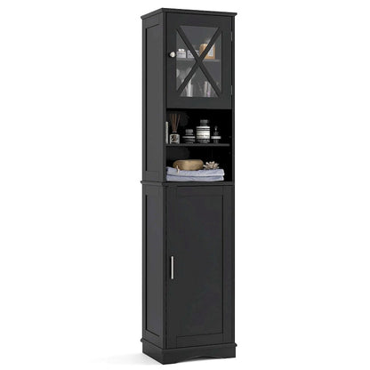 Costway 67 Tall Bathroom Cabinet Freestanding Storage Cabinet with 5 - See Details
