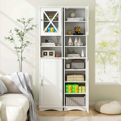 Costway 67 Tall Bathroom Cabinet Freestanding Storage Cabinet with 5 - See Details