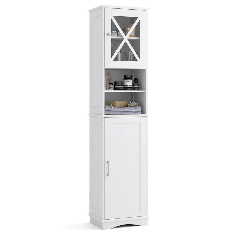 Costway 67 Tall Bathroom Cabinet Freestanding Storage Cabinet with 5 - See Details