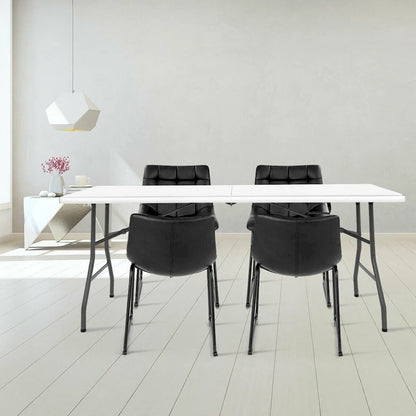 Costway 6' Folding Table Portable Plastic Indoor Outdoor Picnic Party