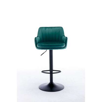 Adjustable Counter Height Bar Stools Set of 2, Swivel Armless Barstools with Footrest, Kitchen Counter Island with Back