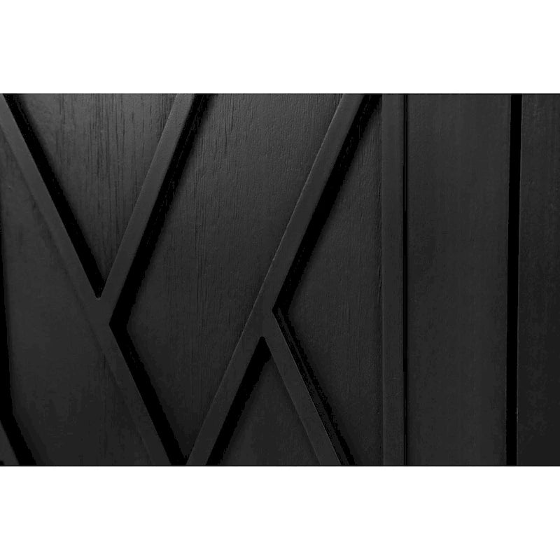 Wood Sideboard Cabinet with Pattern Door, Buffet Cabinet with Adjustable Shelves, Console Table with Solid Wood Legs