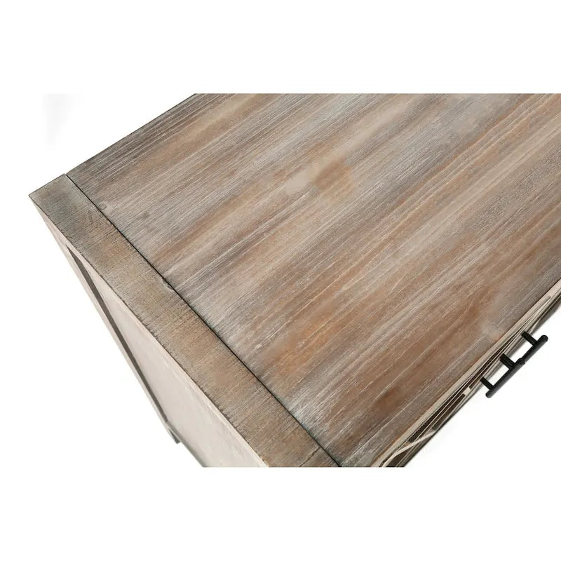 Wood Sideboard Cabinet with Pattern Door, Buffet Cabinet with Adjustable Shelves, Console Table with Solid Wood Legs