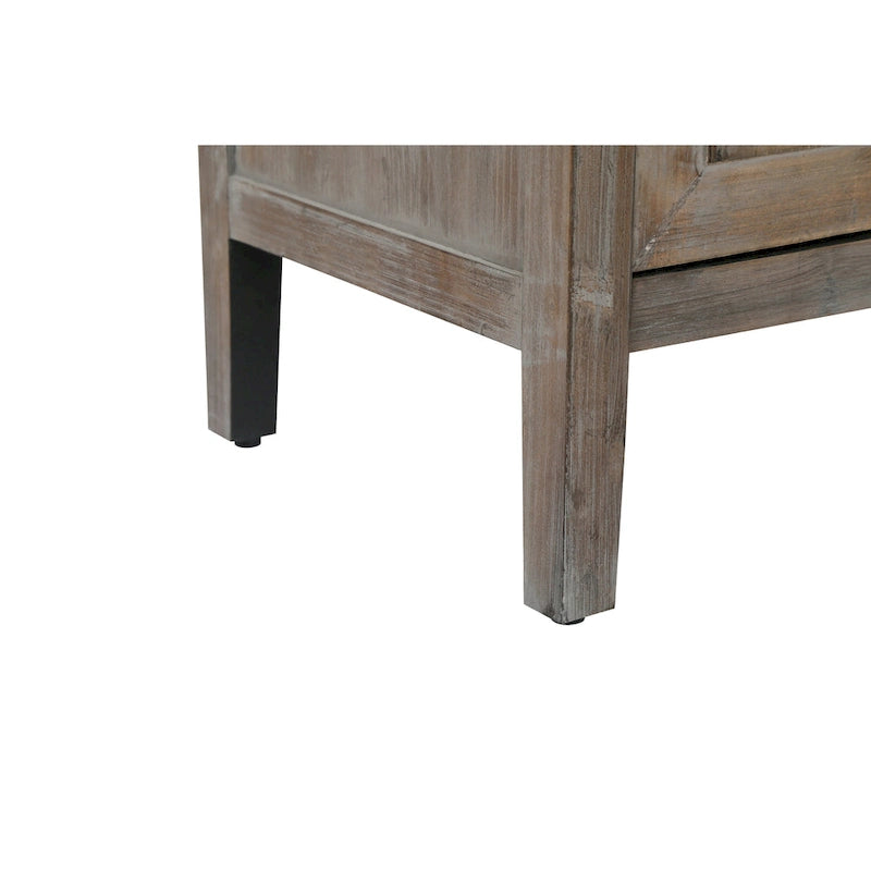 Wood Sideboard Cabinet with Pattern Door, Buffet Cabinet with Adjustable Shelves, Console Table with Solid Wood Legs