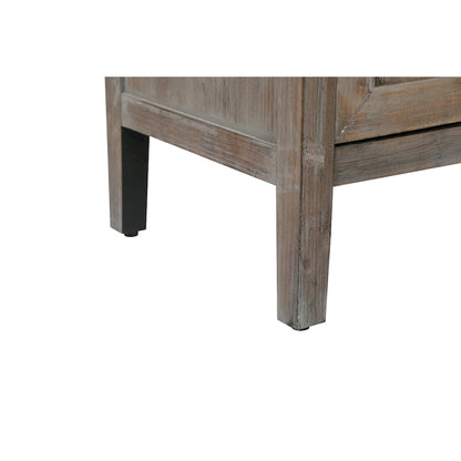 Wood Sideboard Cabinet with Pattern Door, Buffet Cabinet with Adjustable Shelves, Console Table with Solid Wood Legs