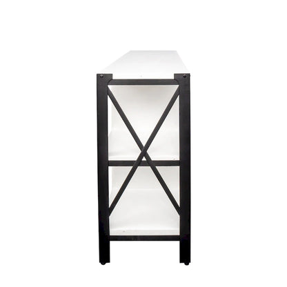 Industrial Farmhouse TV Stand with 4 Storage Shelf and 2 Storage Cabinets for Living Rooms and Kitchens