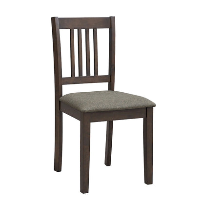 Kitchen Breakfast Nook Dining Table Chairs Set Square Wooden Dining Table Casual Dining Table with 4 Upholstered Dining Chairs