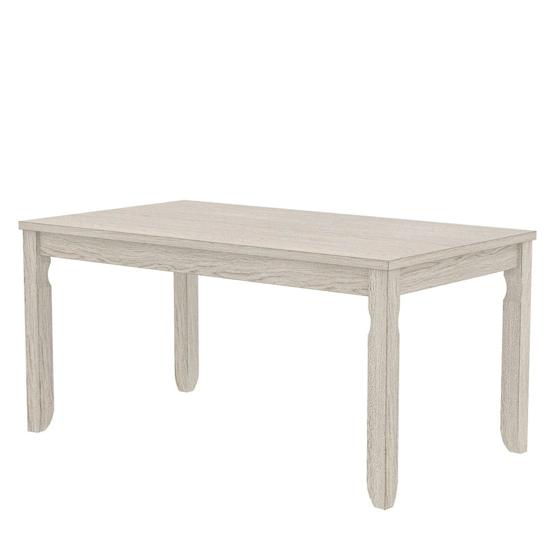 VECELO Grey Solid Wood Dining Table, Kitchen Table with Square Legs, Farmhouse Dining Table