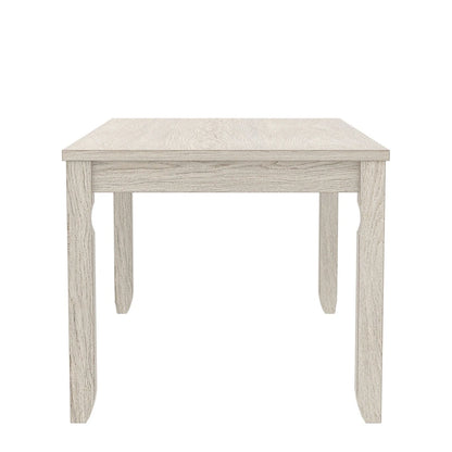 VECELO Grey Solid Wood Dining Table, Kitchen Table with Square Legs, Farmhouse Dining Table