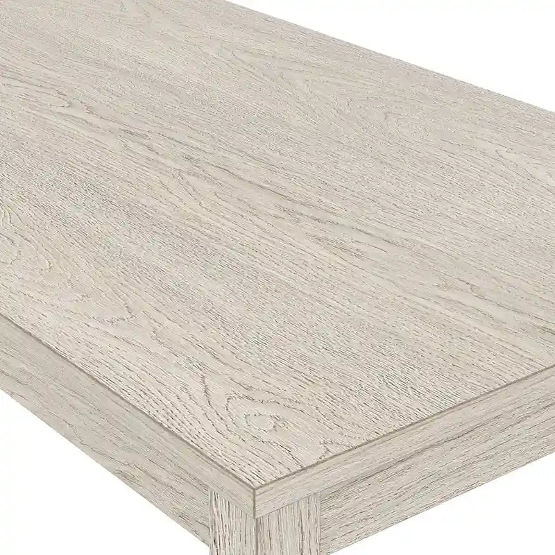 VECELO Grey Solid Wood Dining Table, Kitchen Table with Square Legs, Farmhouse Dining Table