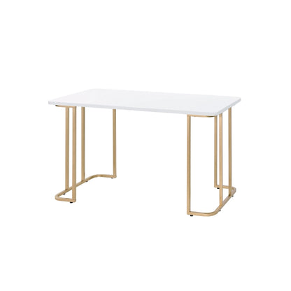 Estie White & Gold Finish Writing Desk