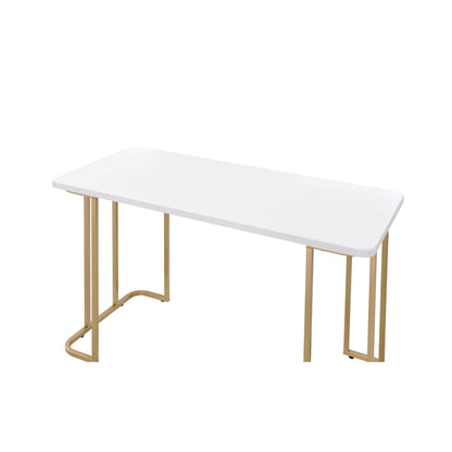 Estie White & Gold Finish Writing Desk