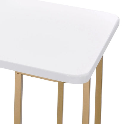 Estie White & Gold Finish Writing Desk