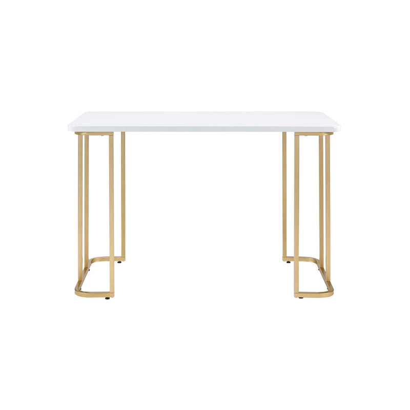 Estie White & Gold Finish Writing Desk