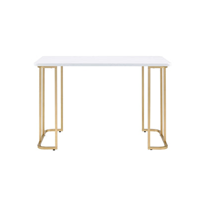 Estie White & Gold Finish Writing Desk