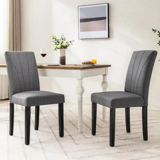 VECELO Upholstered Dining Chairs Set of 2 Parson Classic Upholstered Dining Chair,Modern 37 Parson Chairs