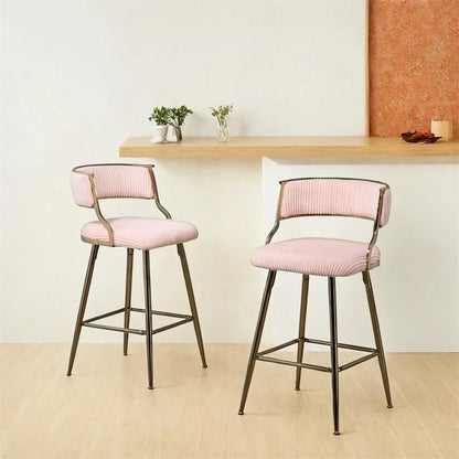 26 Counter Height Bar Stools Corduroy Kitchen Island (Set of 2)