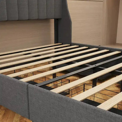 Platform Bed with LED and Storage Drawers
