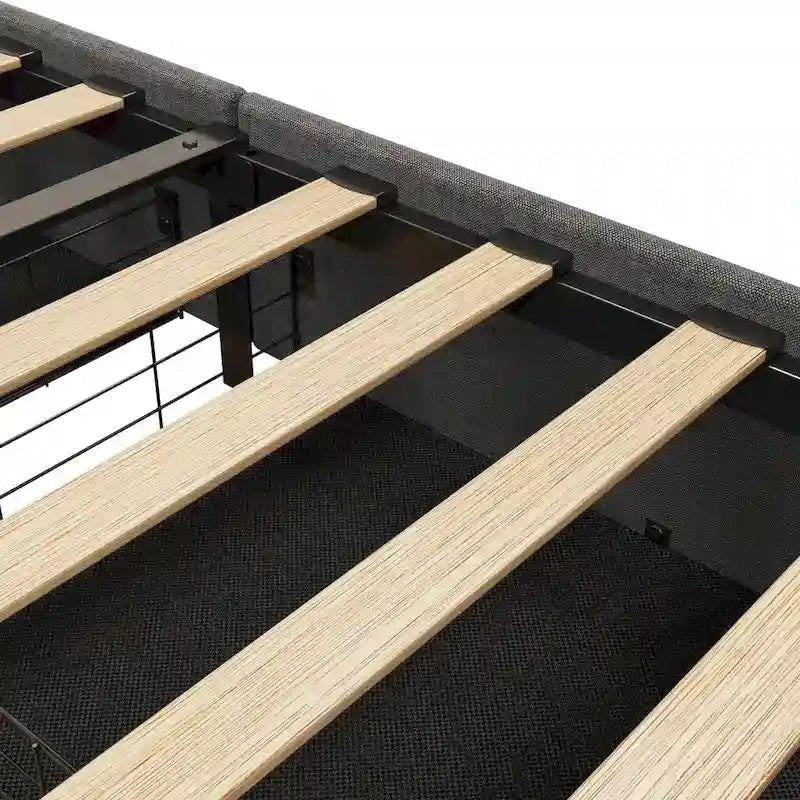 Platform Bed with LED and Storage Drawers