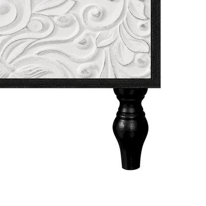 63 Accent TV Stand with Carved Doors & Wood Legs for Living Room