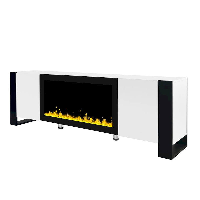 Modern 68.1 Fireplace TV Stand with 2 Large Cabinets for TVs up to 78