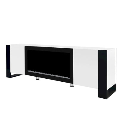 Modern 68.1 Fireplace TV Stand with 2 Large Cabinets for TVs up to 78