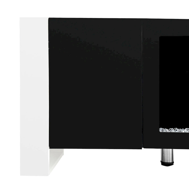 Modern 68.1 Fireplace TV Stand with 2 Large Cabinets for TVs up to 78