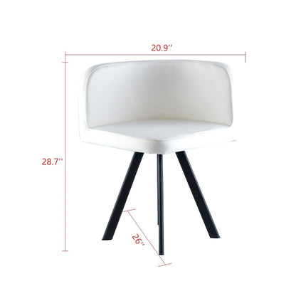 Modern 7-Piece Dining Set with Rectangular Marble Table & 6 Upholstered Chairs