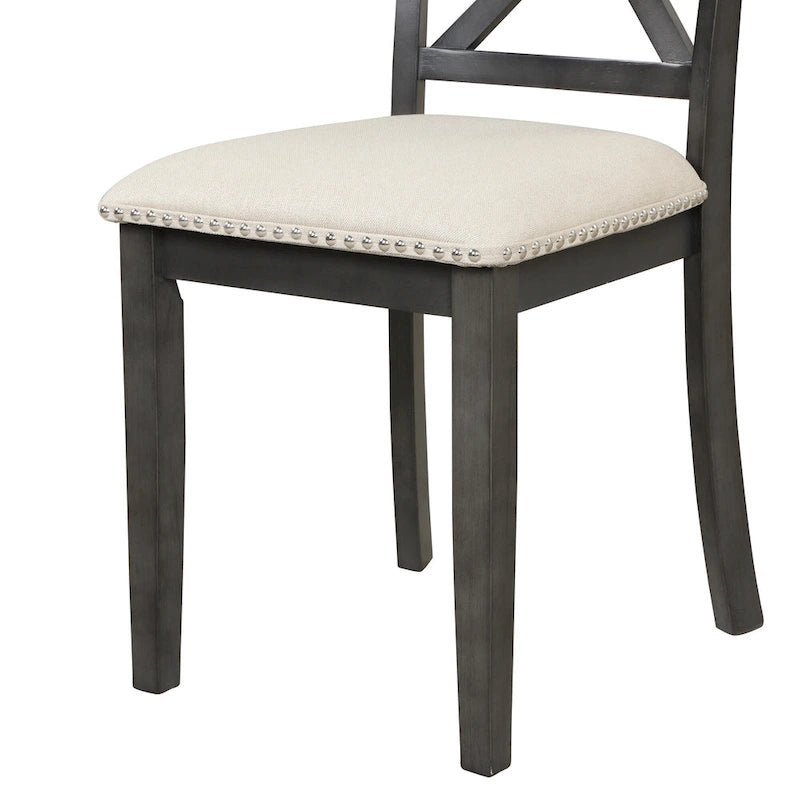 5-Piece Modern Wooden Dining Set with Round Table & Chairs