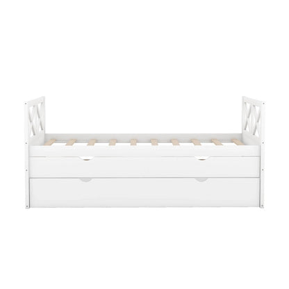 White Pine Twin Daybed with Drawers and Trundle