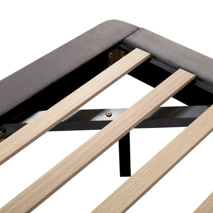 Velvet Floating Platform Bed with Sensor Light