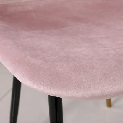 Modern Style 5-Piece Dining Set with Round Table and 4 Velvet Upholstered Chairs